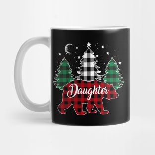 Daughter Bear Buffalo Red Plaid Matching Family Christmas Mug